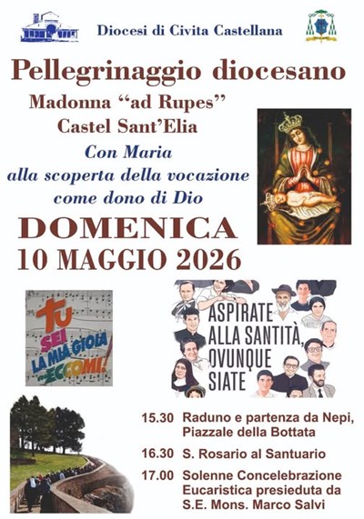 Pellegrinaggio diocesano Madonna "ad Rupes" Castel Sant'Elia 10/05/2026